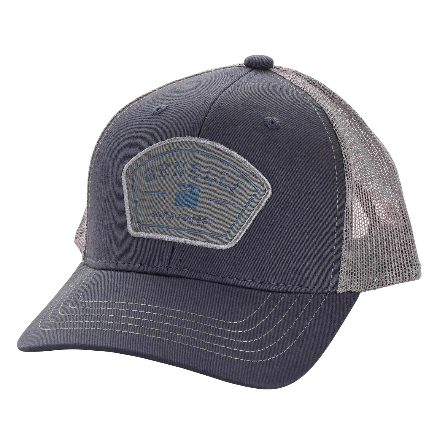 Logo Patch Hat, Faded Navy w/ Gray Mesh