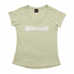 Distressed Logo Womens T-Shirt, Desert Sage