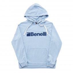 Mediumweight Logo Womens Hoodie, Blue Fog Heather