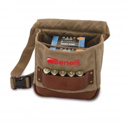 Benelli Lodge Large Shell Pouch, Olive Waxed Cotton